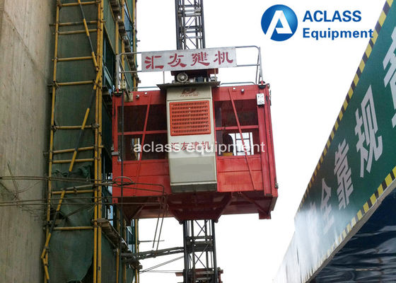 China Elevador de baixa velocidade da grua do material de construção da freqüência para a conversão 2*1000kg fornecedor