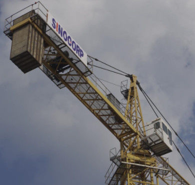 380V / 50Hz / 3 Fases de alimentação SINOCORP 10T Torre de guindaste em amarelo / verde