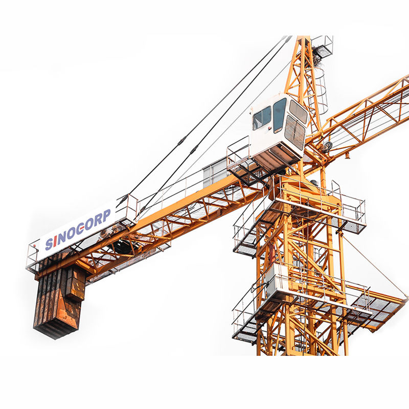 SINOCORP 8Ton Building Tower Crane 60m Boom Chassis Type / Low-Consumption Tower Crane With Anchor Frame (Granas de torre de edifícios de 8 toneladas)