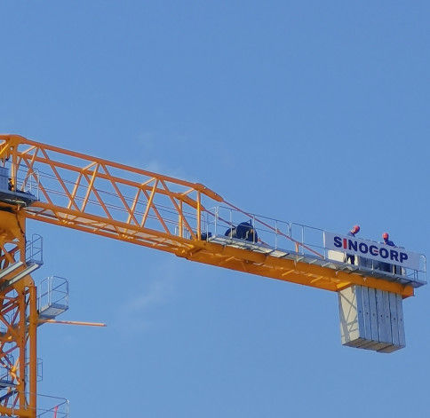 Construção torre de topo plano guindaste estacionário fundação tipo industrial