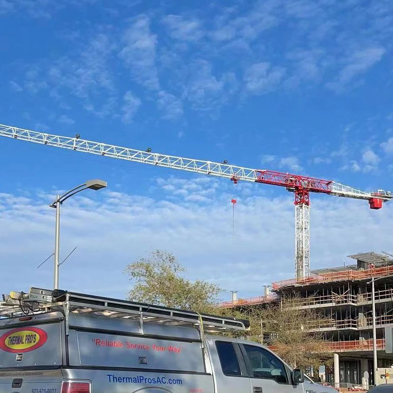 200m Grão de torre plana 2.5 toneladas carga de ponta e 10 toneladas carga máxima